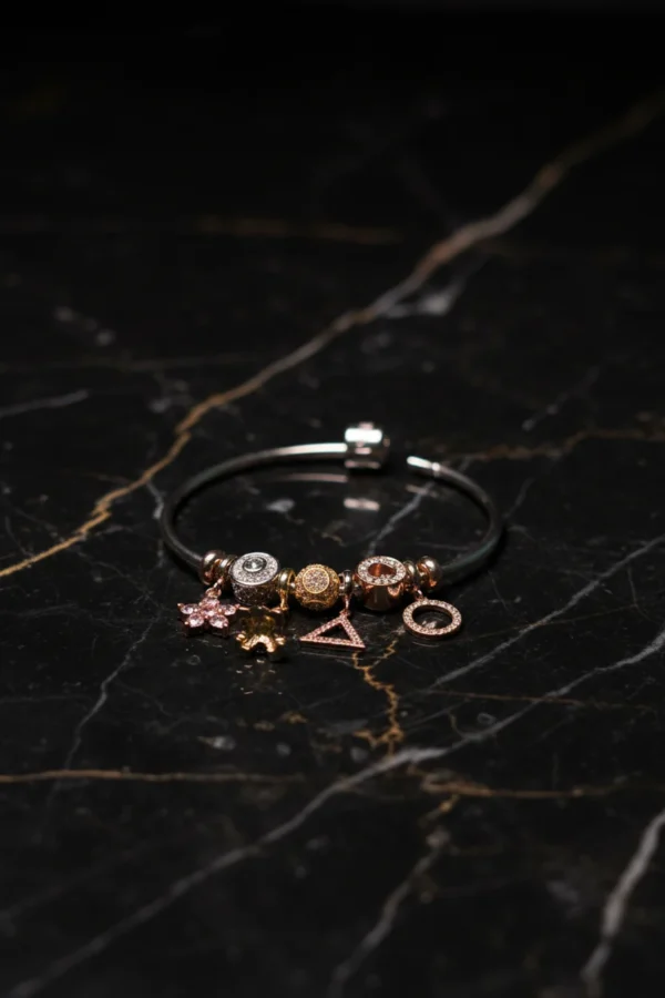 Pandora Style Silver 925 Charm Bracelet