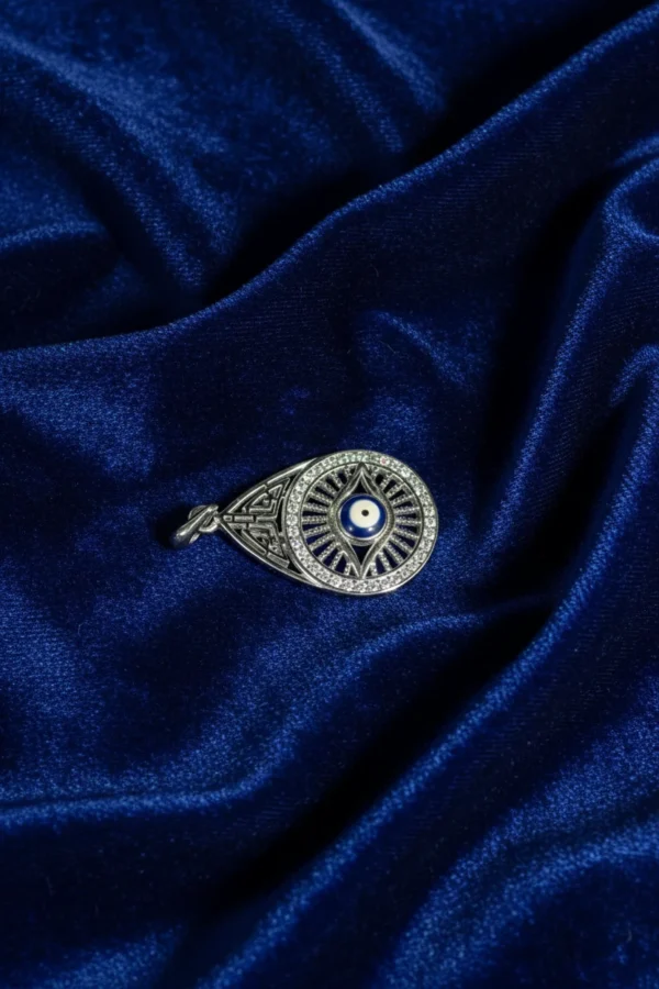 Evil Eye Pendant with Stone Detailing (Silver 925)